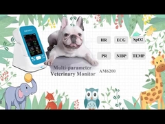 Monitor paciente veterinário do multi parâmetro plástico para o animal pequeno