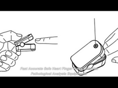 Tela LCD TFT de oxímetro de pulso com ponta de dedo branca